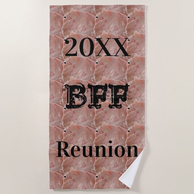 Best Friend Beach Trip Pool Party Pastellrosa Strandtuch (Vorderseite)