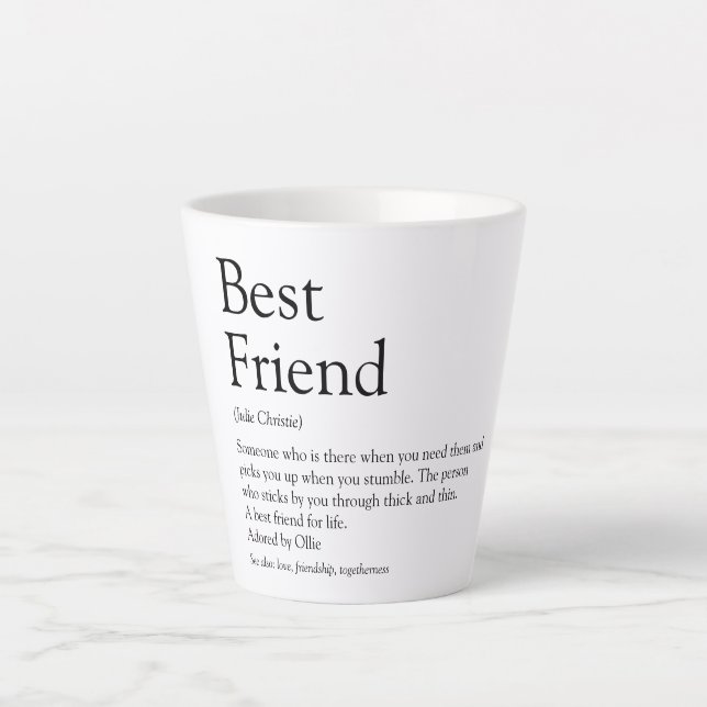 Best Friend BESTE FREUNDIN - Definition Spaß Milchtasse (Vorderseite)