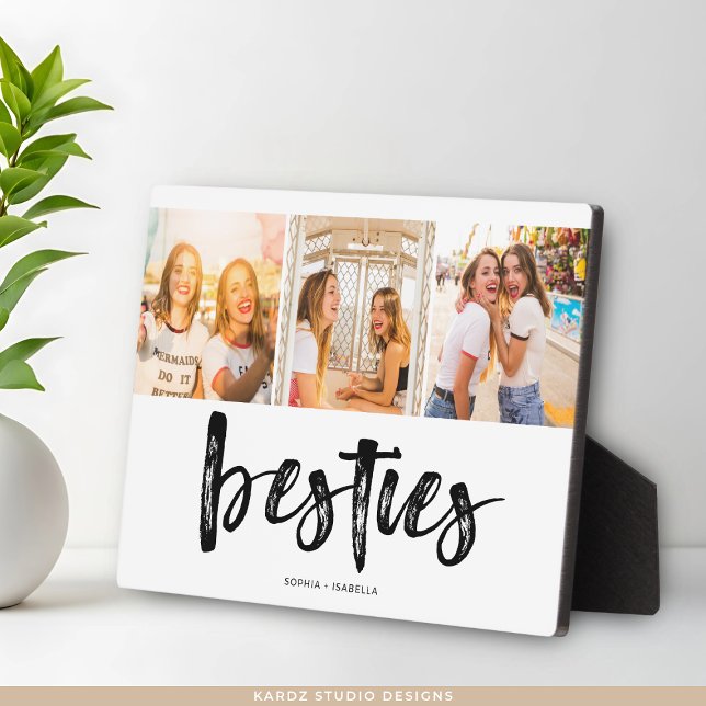 Best Friend Besties Name Foto Collage Plaque Fotoplatte (Von Creator hochgeladen)