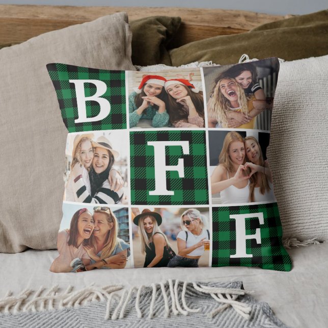 Best Friend BFF Photo Collage Friendship Gift  Kissen (Von Creator hochgeladen)