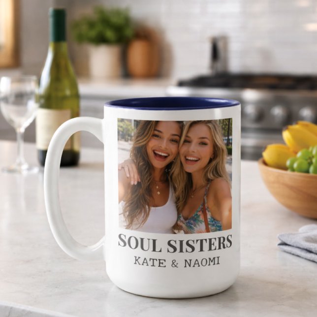 Best Friend BFF Soul Sisters Mug Zweifarbige Tasse (Von Creator hochgeladen)