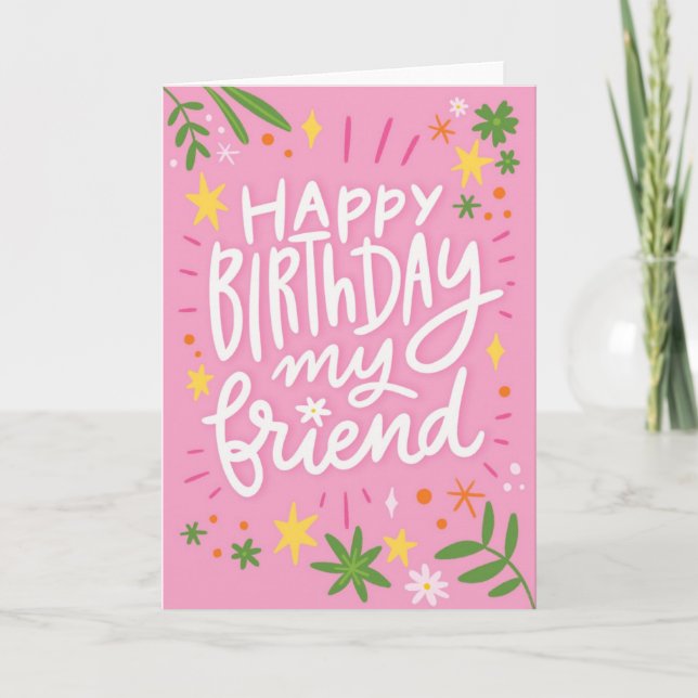 Best Friend Birthday Card Karte (Vorderseite)