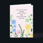 Best Friend Birthday Card Karte<br><div class="desc">Geburtstagskarte für einen besten Freund. Diese Karte ist mit Ihrer personalisierten Nachricht und/oder Ihrem Namen anpassbar.</div>