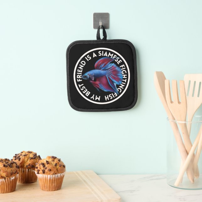 Best Friend Blue Red Betta Fish Topflappen (Insitu (Hängend))