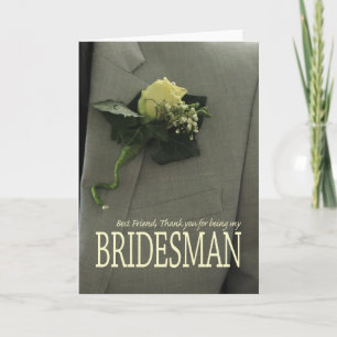 Best Friend Bridesman vielen Dank Dankeskarte