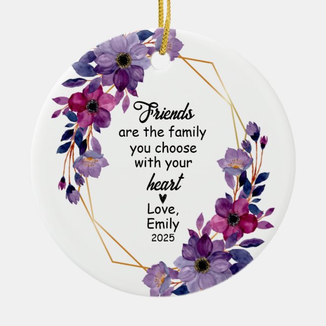 Best Friend Christmas, Friend Gift, Friend Keramik Ornament (Vorne)