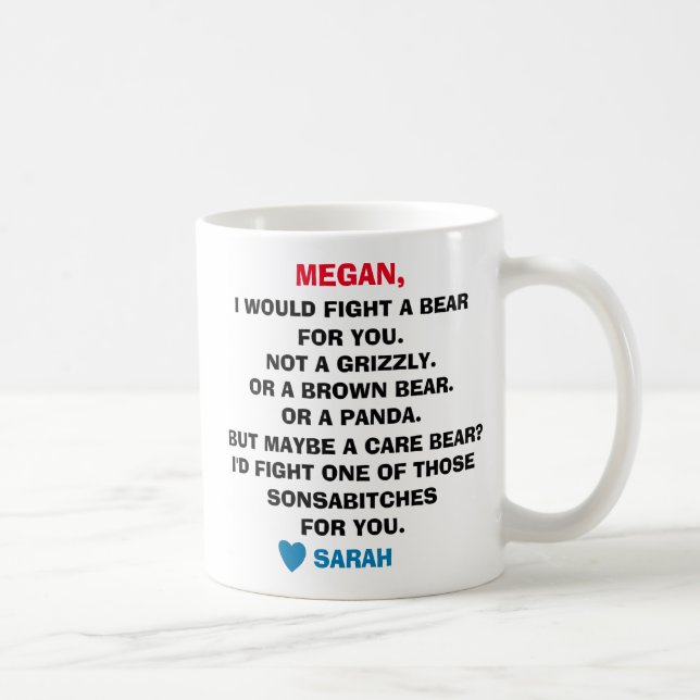 Best Friend Coffee Tasse, Funny best friend gips, Kaffeetasse (Rechts)