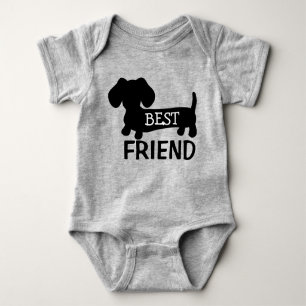 Best Friend Dackel 1 Stück Baby Outfit Unisex Baby Strampler