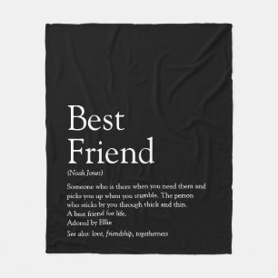 Best Friend Definition Personalisiert Fleecedecke