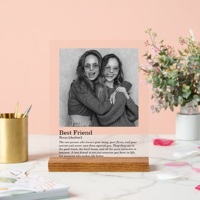 Best Friend dictionary Definition wedding gift Acrylschild (Hochzeit)