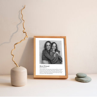 Best Friend dictionary Definition wedding gift Poster
