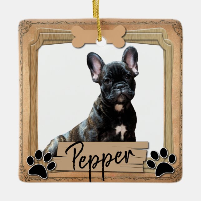 Best Friend Dog Foto Keramikornament (Vorderseite)