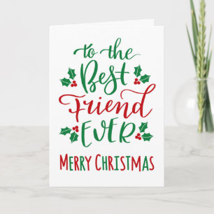 Best Friend Ever Frohe Weihnachts Typografie Karte