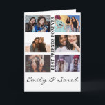 Best Friend Forever Custom 6 Foto Collage & Name Karte<br><div class="desc">Dieses Design hat eine einfache Collage Vorlage,  in der Sie Ihre 6 Lieblings-Bilder hochladen können. Dies ist das ideale Geschenk,  um Ihrer besten Freundin am Geburtstag Ihre Liebe zu zeigen. Sie können das Geschenk mit Ihren Namen personalisieren!</div>