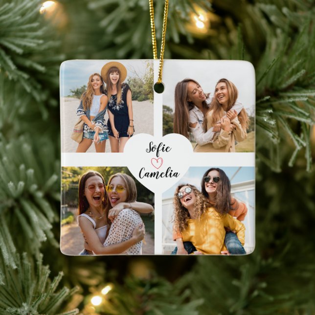 Best Friend Foto Colage Ornamente (Baum)