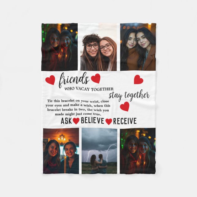 Best Friend Friendship Day Photo Fleecedecke (Vorderseite)