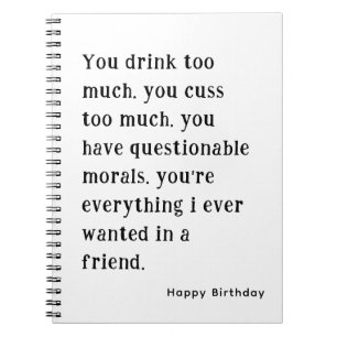 Best Friend Happy Birthday Funny unglaublich witzi Notizblock