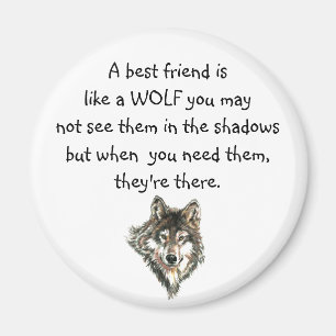 Best Friend Inspiration Wolf, Wölfe  Magnet