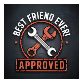 Best Friend Jeden Text Design Fotodruck