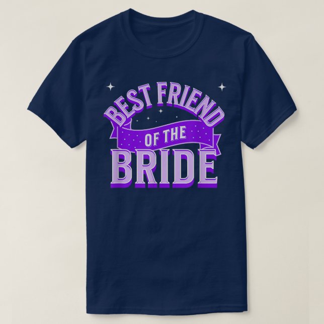 Best Friend of the Bride Groom Wedding Funny  T-Shirt (Design vorne)