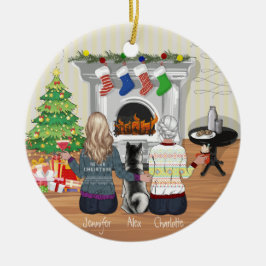 Best Friend Portrait - Personalisiertes Weihnachts Keramik Ornament