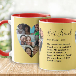 Best Friend Quote Foto Herzkollektion Farbige Tass Tasse