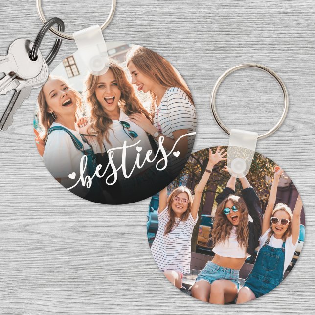 Best Friend Script-BESTE FREUNDIN-Foto Schlüsselanhänger (Best Friend Script BFF Photo keychain)