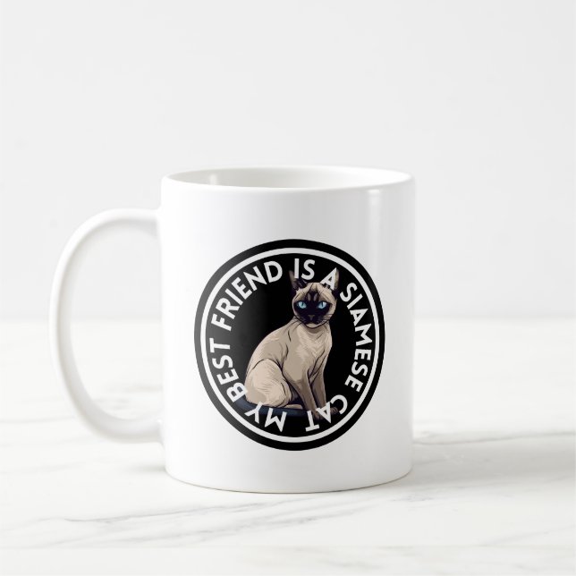 Best Friend Siamese Cat Kaffeetasse (Links)