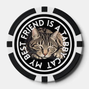 Best Friend Tabby Cat Pokerchips