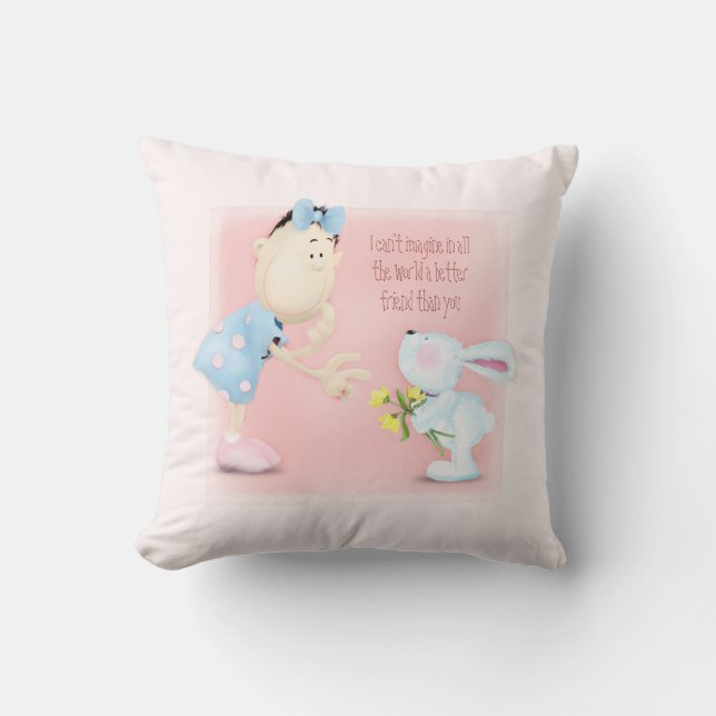 Best Friend Throw Kissen (Vorderseite)