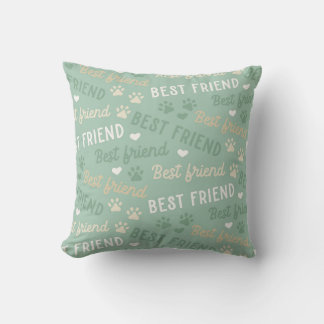 Best Friend Typografy Pattern Kissen