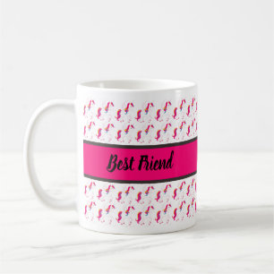 Best Friend Unicorn Muster mit Name Kaffeetasse