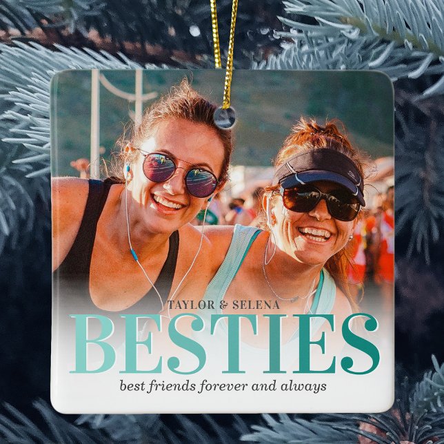Best Friends 2 Picture Christmas Keramikornament (Von Creator hochgeladen)