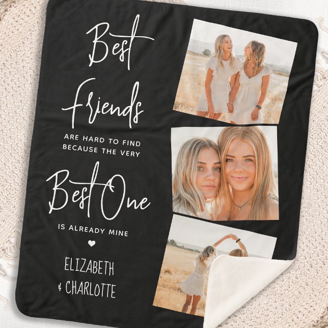 Best Friends 3 Foto Personalisiert Freundschaft Sherpadecke (Von Creator hochgeladen)
