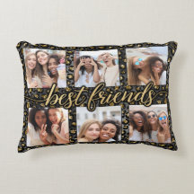 Best Friends 6 Foto Collage Pillow