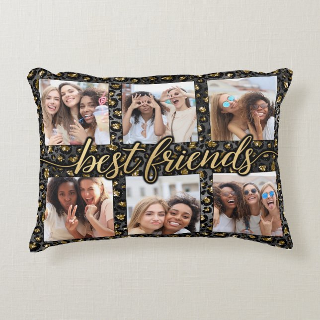 Best Friends 6 Foto Collage Pillow Dekokissen (Vorderseite)