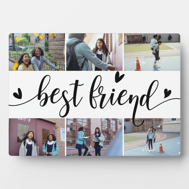 Best Friends 6 Foto Collage Plaque Fotoplatte (Vorderseite)