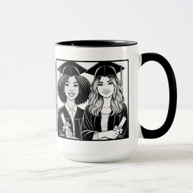 Best Friends Abschluss Zwei-Tone-Tasse Tasse (Rechts)