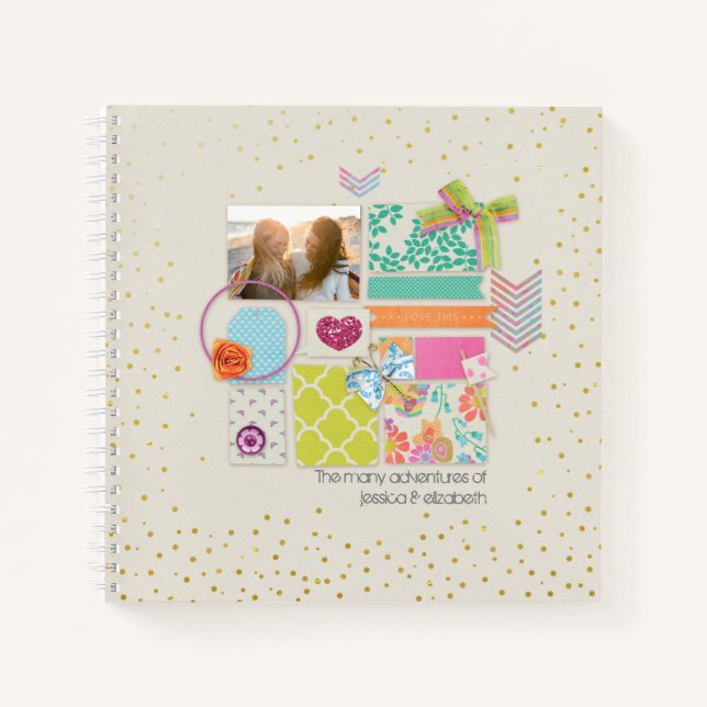Best Friends Adventures Scrapbook Keepake Journal Notizbuch (Vorderseite)