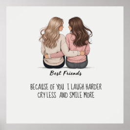 Best Friends Back View Hair & Outfit Poster