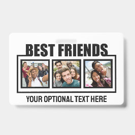 Best Friends benutzerdefinierte Fotos, Text & Farb Ausweis