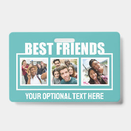 Best Friends benutzerdefinierte Fotos, Text & Farb Ausweis