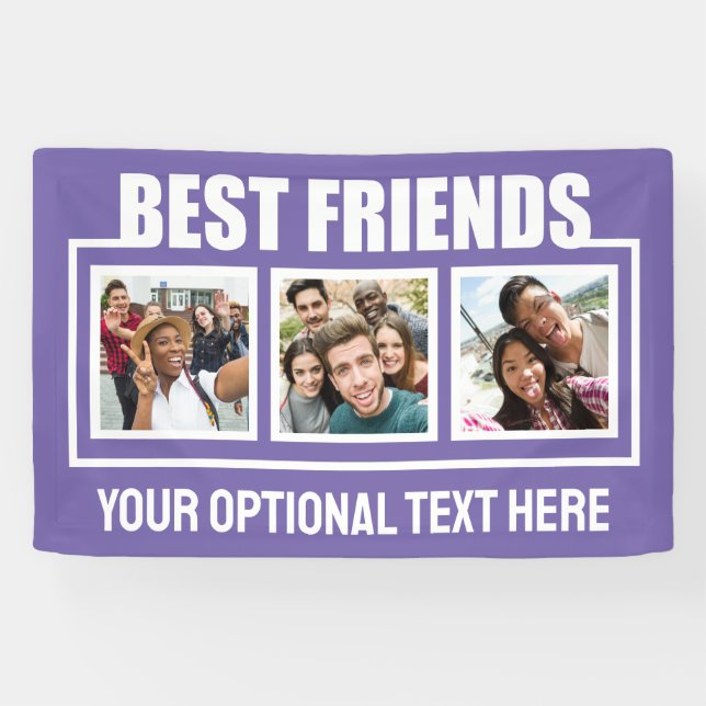 Best Friends benutzerdefinierte Fotos, Text & Farb Banner (Horizontal)