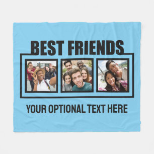 Best Friends benutzerdefinierte Fotos, Text & Farb Fleecedecke