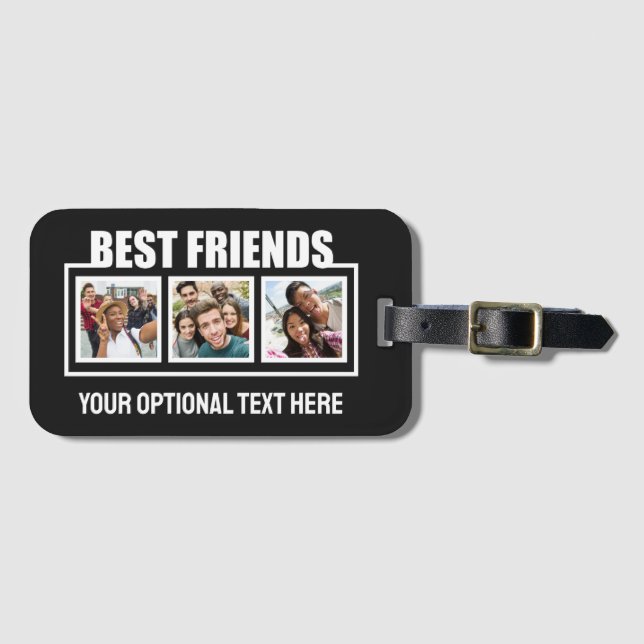 Best Friends benutzerdefinierte Fotos, Text & Farb Gepäckanhänger (Vorderseite (Horizontal))