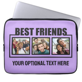 Best Friends benutzerdefinierte Fotos, Text & Farb Laptopschutzhülle