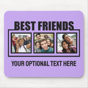 Best Friends benutzerdefinierte Fotos, Text & Farb Mousepad
