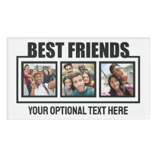 Best Friends benutzerdefinierte Fotos, Text & Farb Namenschild