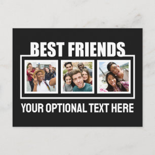 Best Friends benutzerdefinierte Fotos, Text & Farb Postkarte