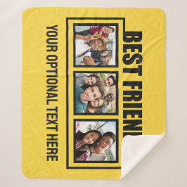 Best Friends benutzerdefinierte Fotos, Text & Farb Sherpadecke